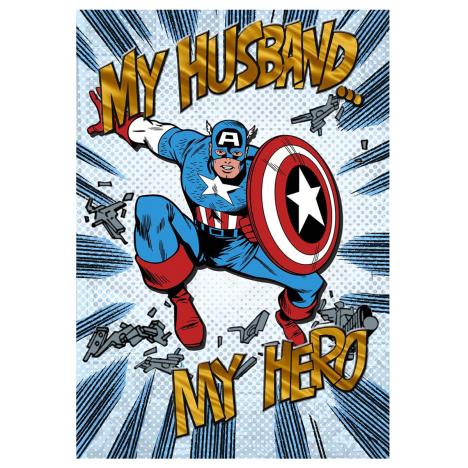 My Husband My Hero Captain America Valentine's Day Card £2.40
